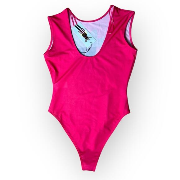 Zara Justine Franco Print Hot Pink Bodysuit Top NWT
Small - Picture 9 of 12
